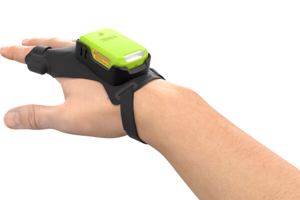 Zebra RS2100 Wearable-Scanner rechte Hand von oben